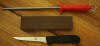 Forschner 5 Inch Boning Knife AND Norton Sharpening Stone AND Granton Steel - Click on the Photo to enlarge