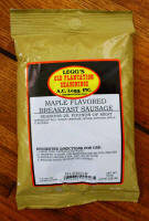 AC Legg Old Plantation Maple Flavored Sausage Seasoning.  Blend #8. One 10 oz. Bag Seasons 25 lbs. of Meat.