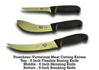All 3 Forschner-Victorinox Meat Cutting Knives Special.
