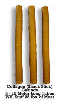 3 Tubes of Collagen Casings Will Stuff 25 lbs. of Snack Sticks
