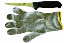 Victorinox 5 Inch Boning Knife and Ansell Cut Resistant Glove